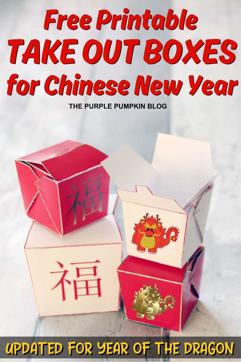 Free Printable Chinese Takeout Box Template