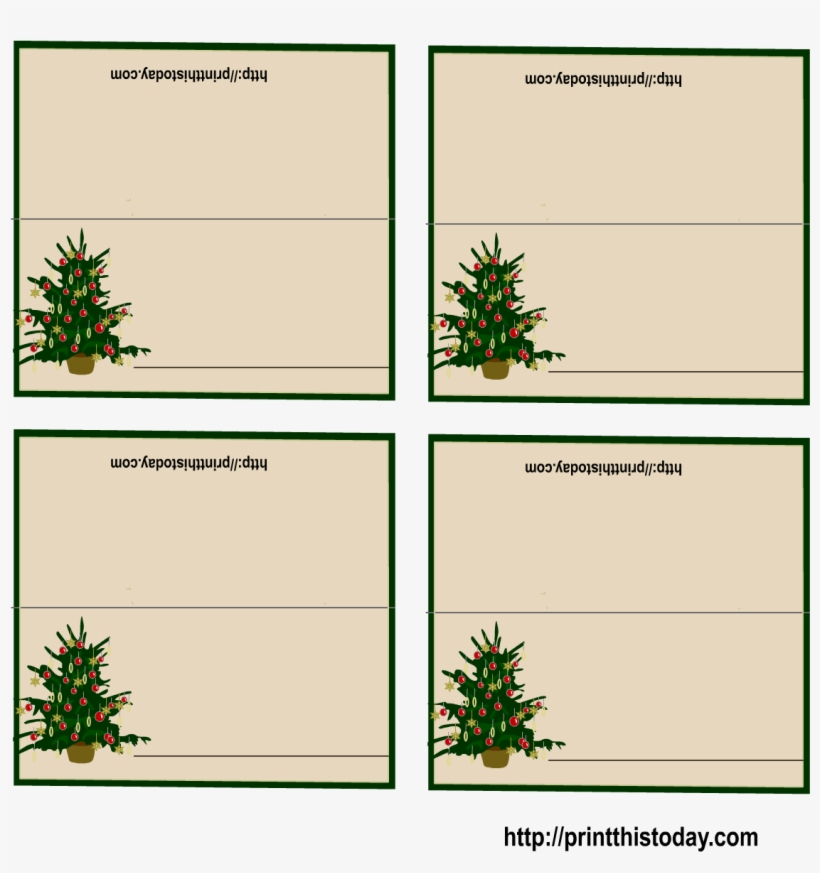Free Printable Christmas Place cards Regarding Christmas Christmas Place Card Template Free Free Transparent PNG Download PNGkey
