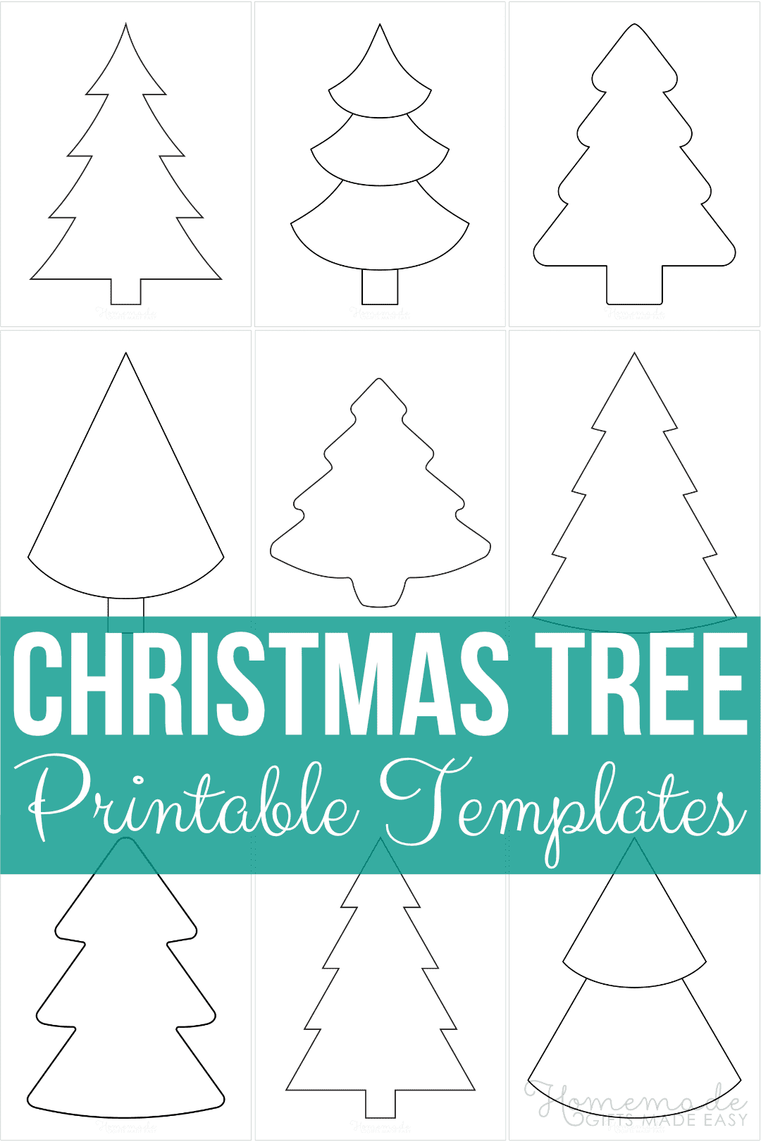 Poinsettia Tree Free Printable Template