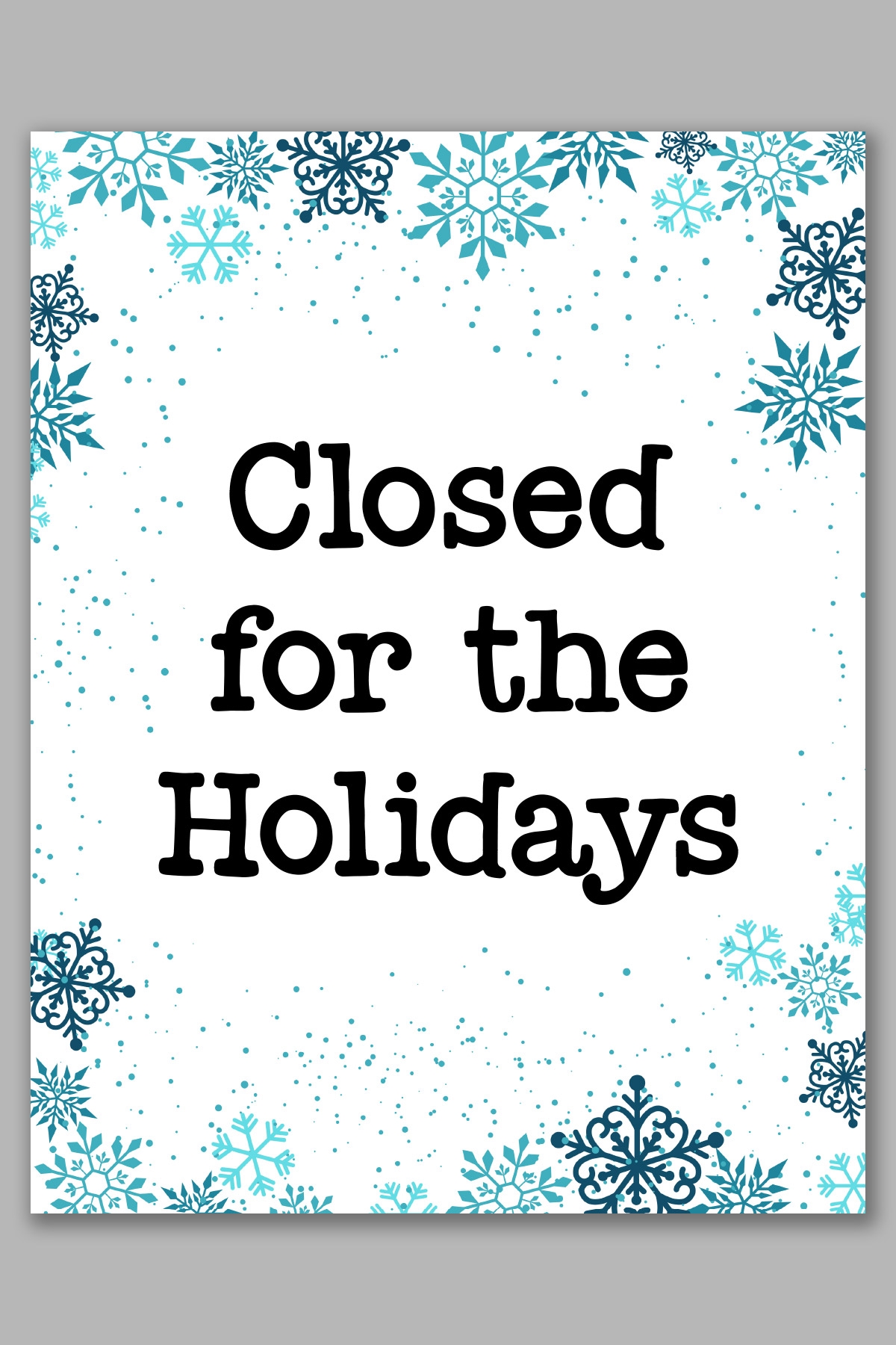 Free Printable Closed for Christmas Sign Template 3 Mom Envy