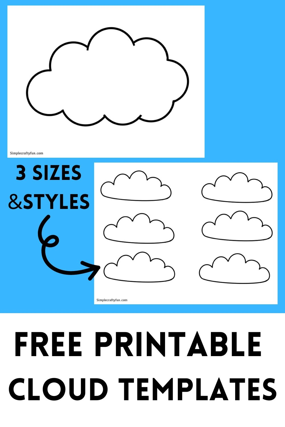 Free Printable Large Cloud Template
