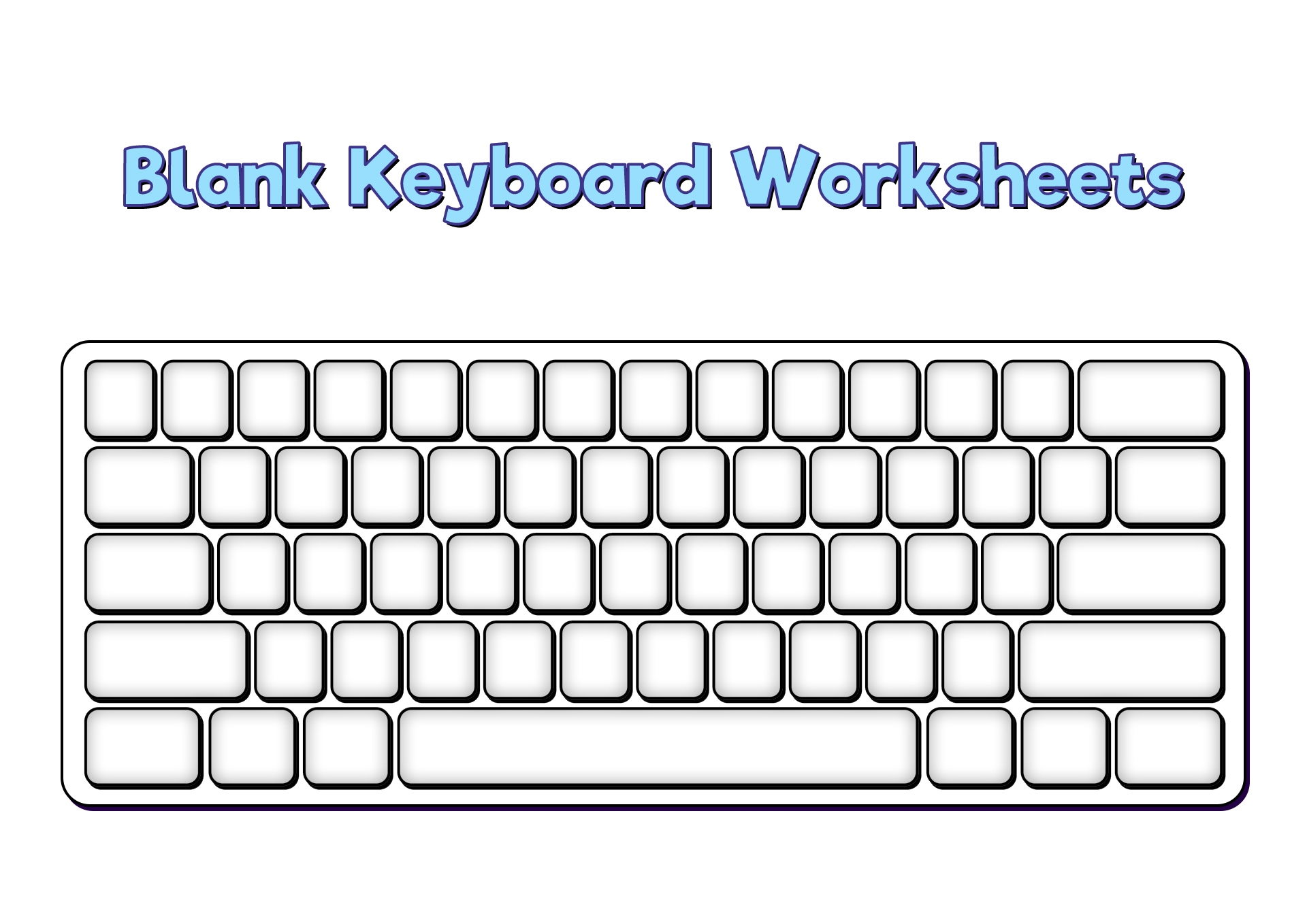 Blank Full Size Printable Keyboard Template