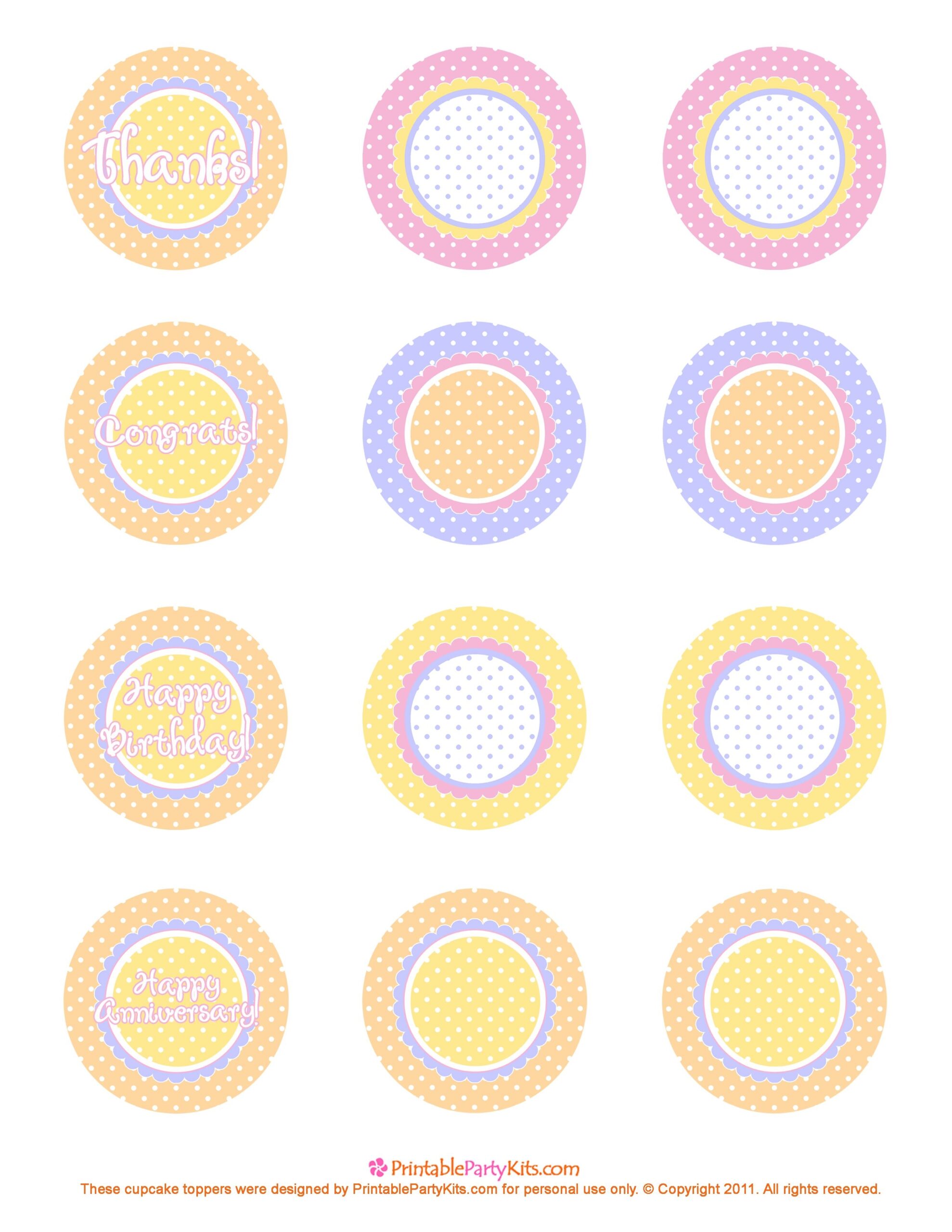 Free Printable Blank Cupcake Toppers