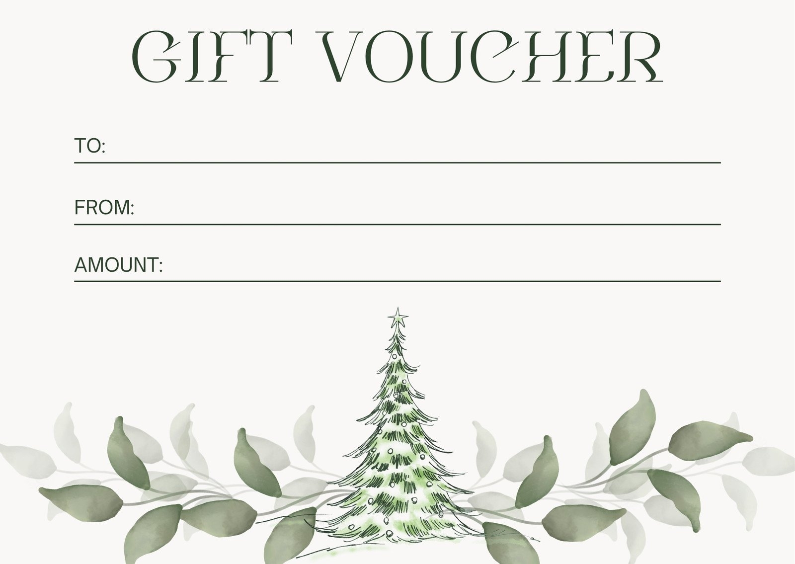 Free Printable Christmas Gift Template