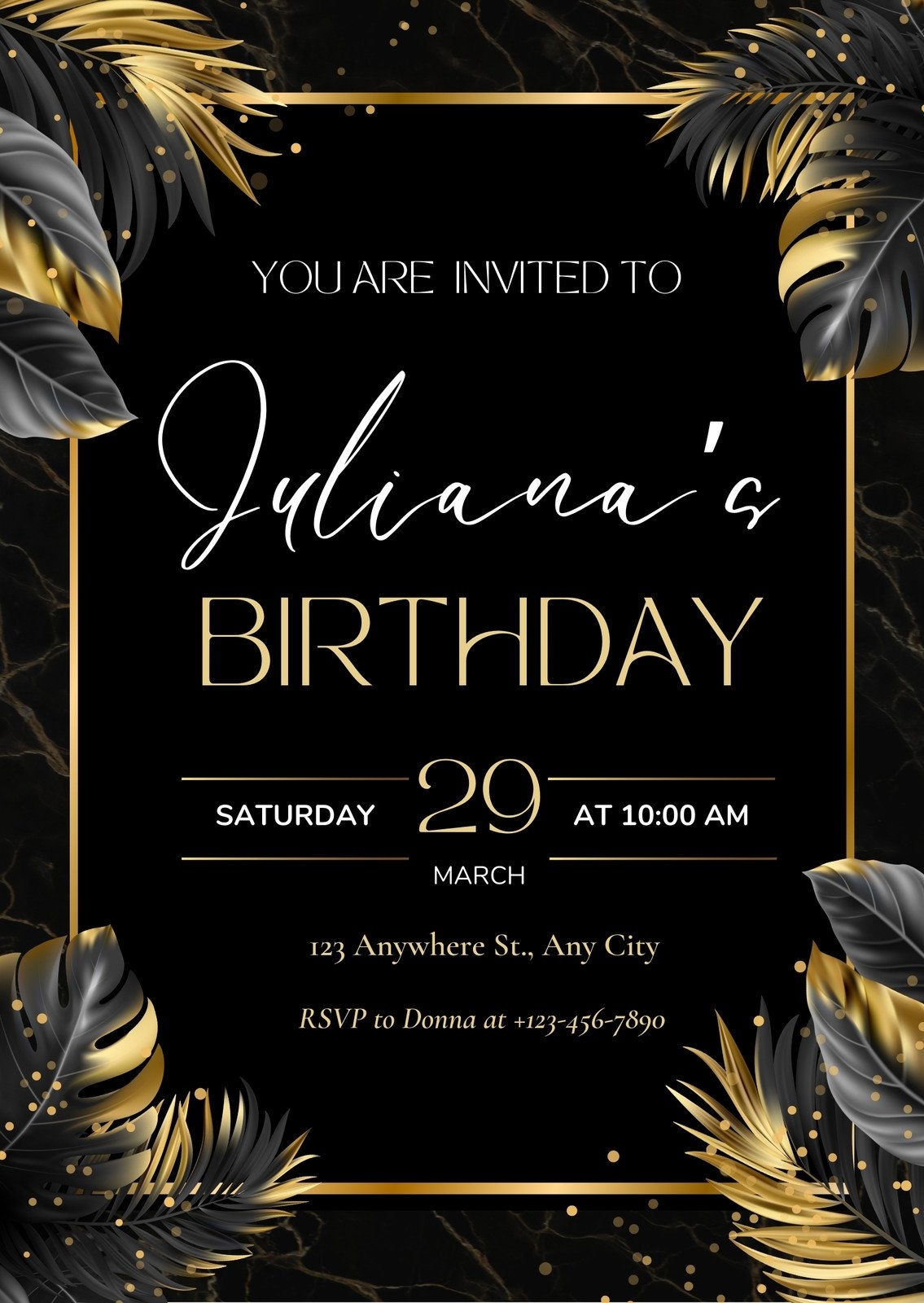 Free Printable Customizable Party Invitation Templates Canva Worksheets Library