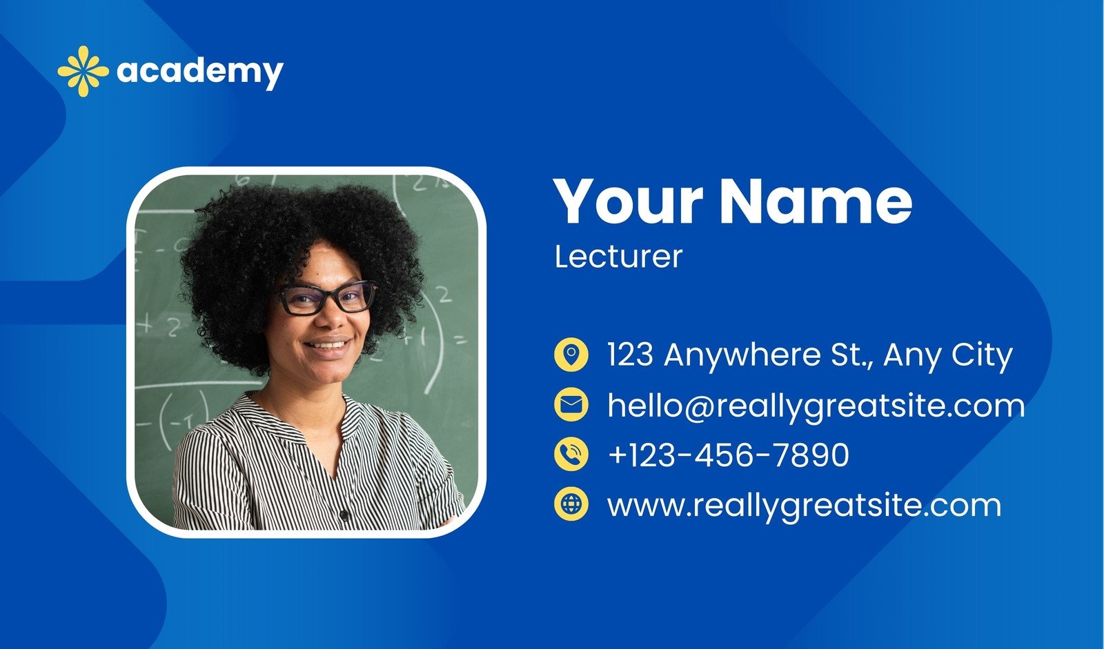 Free Printable Teacher Business Card Template