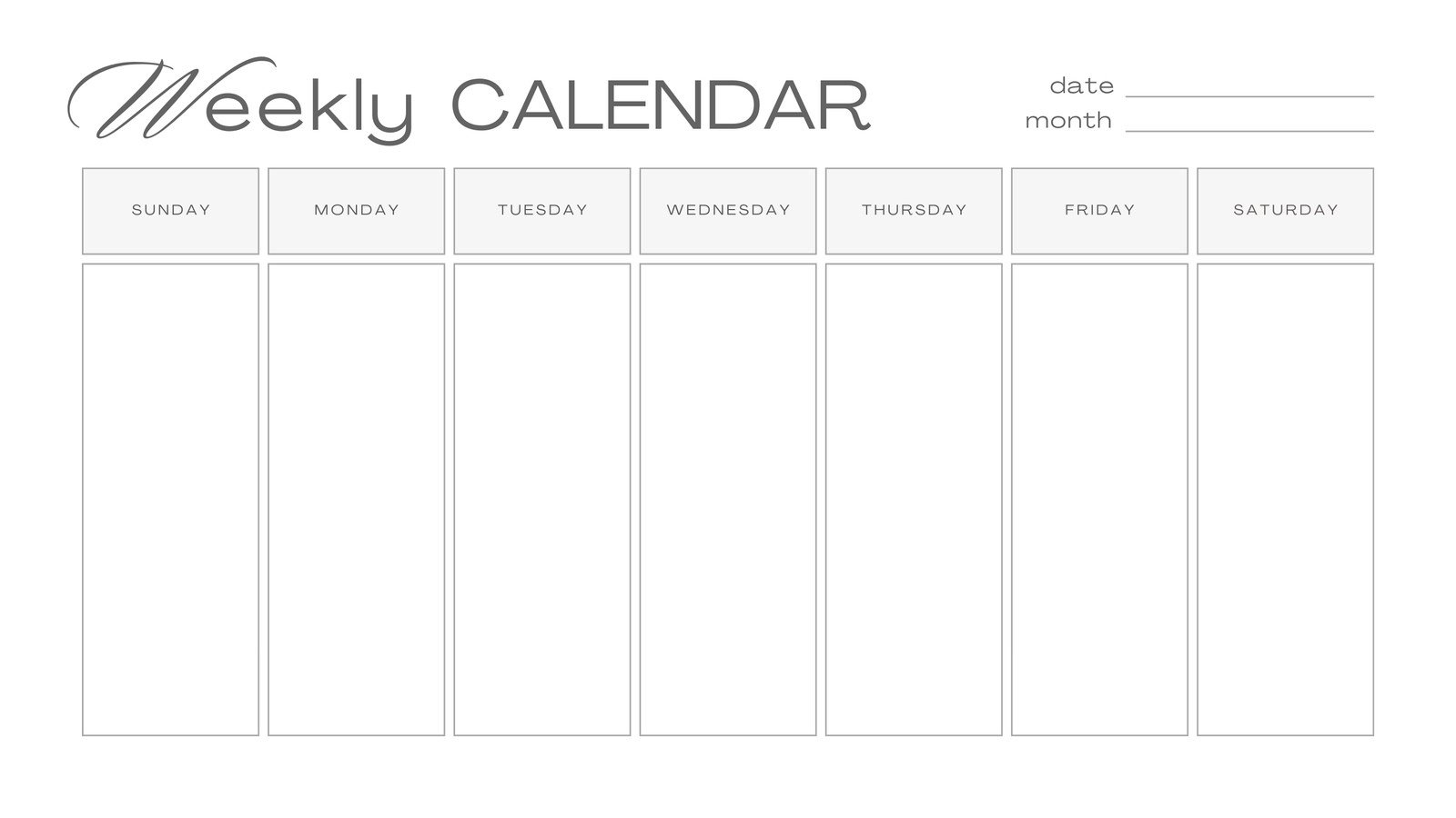 Printable Calendar Schedule Templates Free