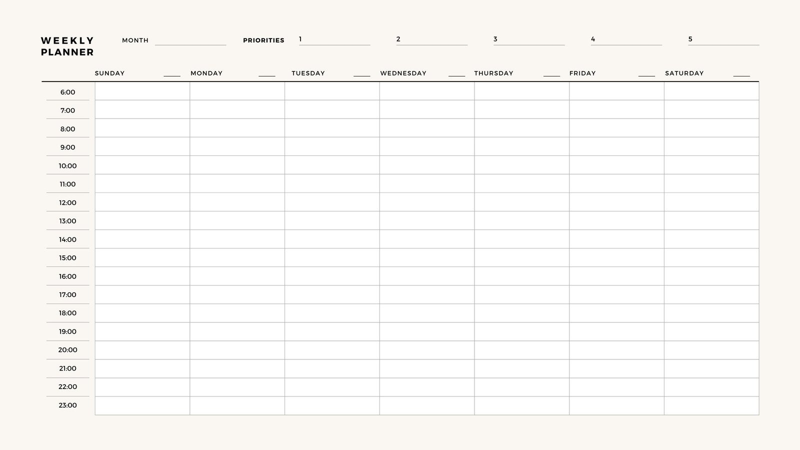 Weekly Calendars Templates Free Printable