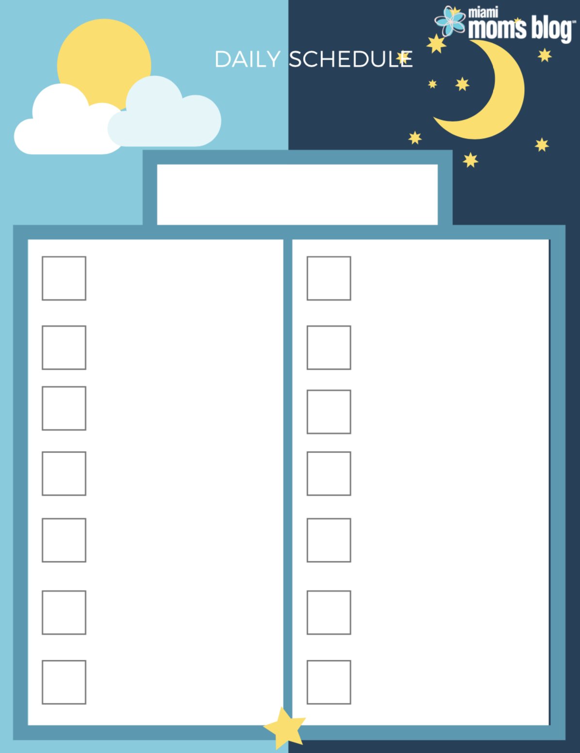 FREE Printable Daily Schedule Template Miami Moms Blog