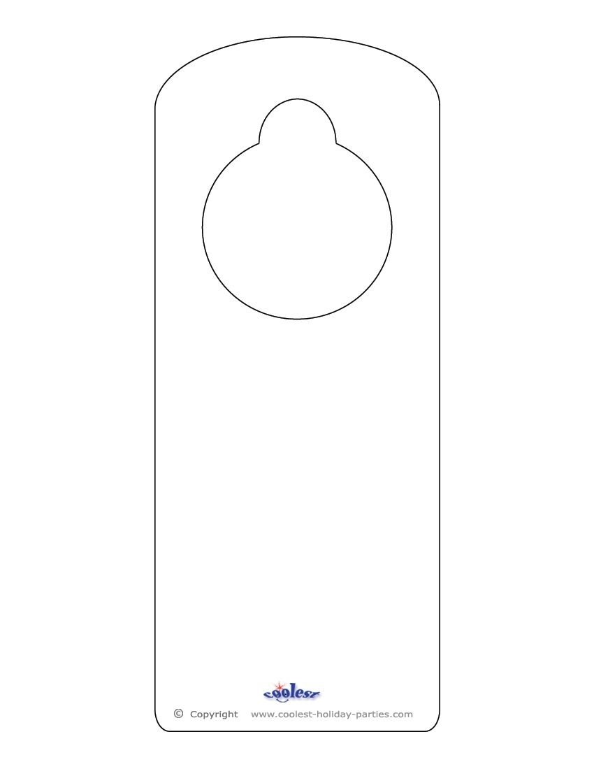 Door Hanger Printable Template Free