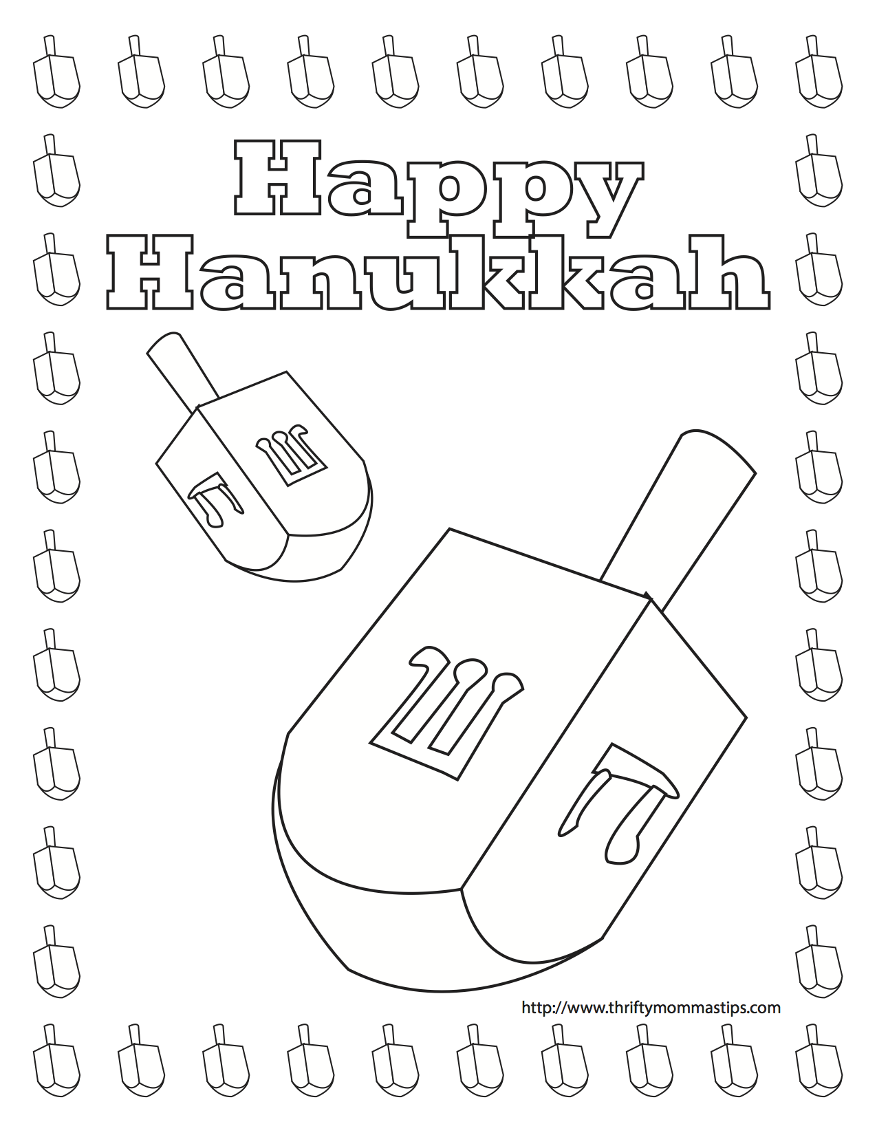 Dreidel Template Printable Free