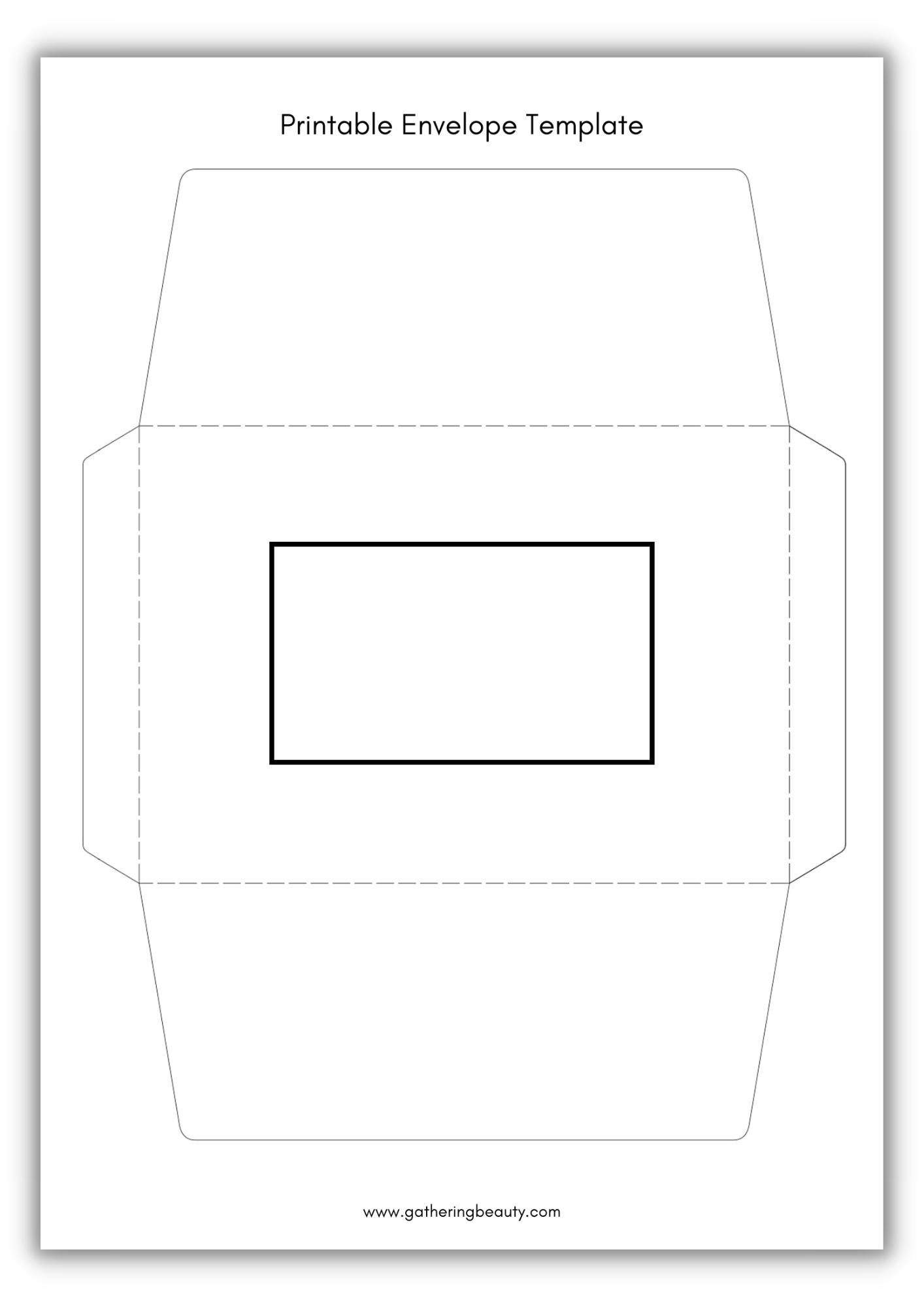 Free Printable Envelope Template Gathering Beauty