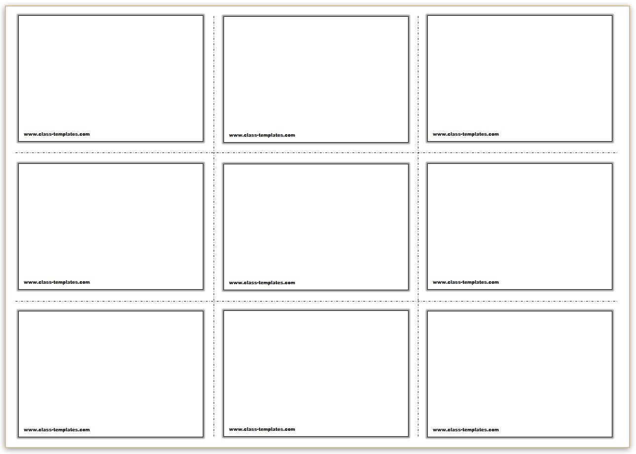 Free Flash Card Templates Printable