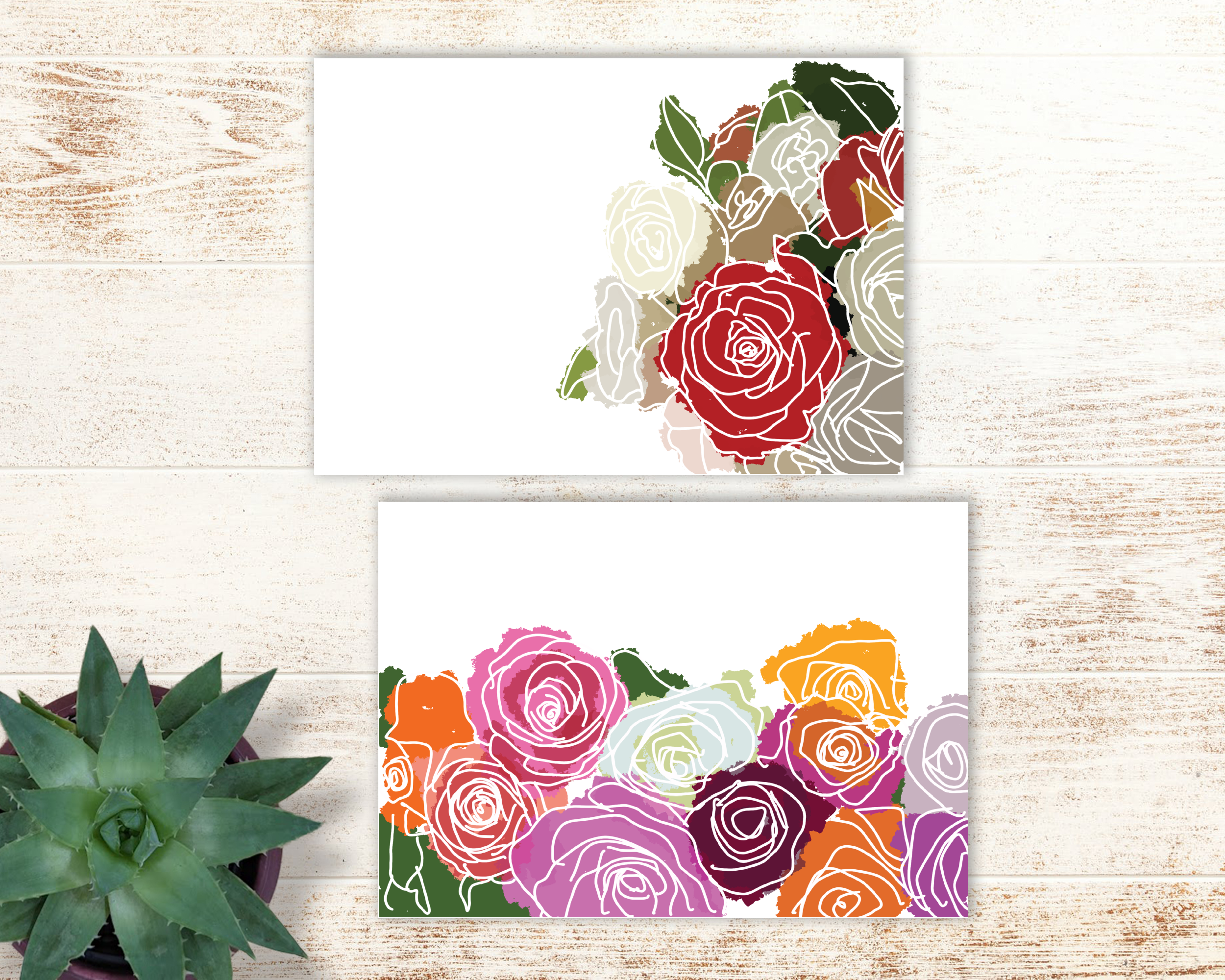 Free Printable Blank Card With Flowers