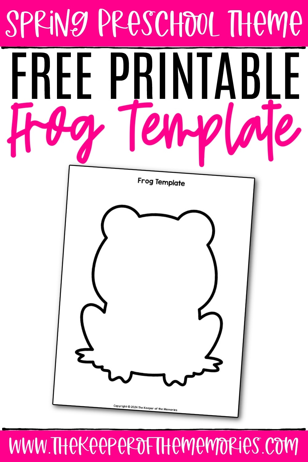 Free Printable Frog Template The Keeper Of The Memories