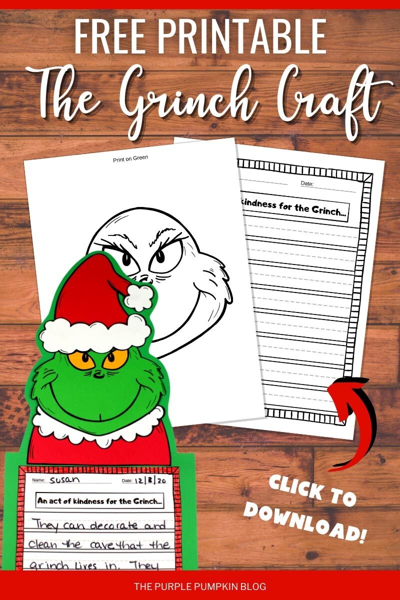 Free Printable Grinch Craftivity U0026 Creative Writing Project