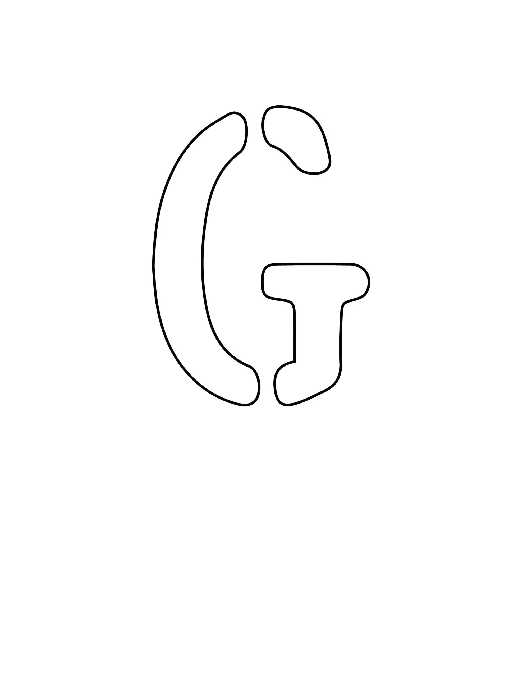 Free Printable Letter G Template Printable