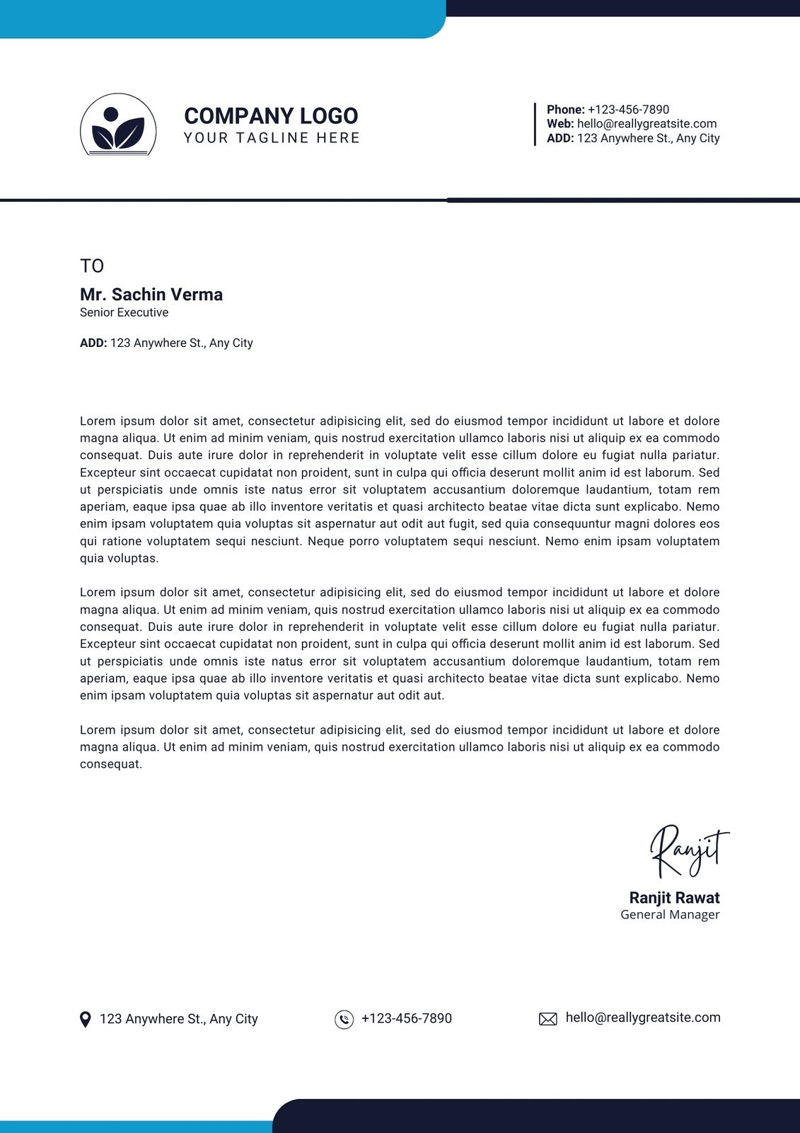 Free Printable Business Letterhead Templates