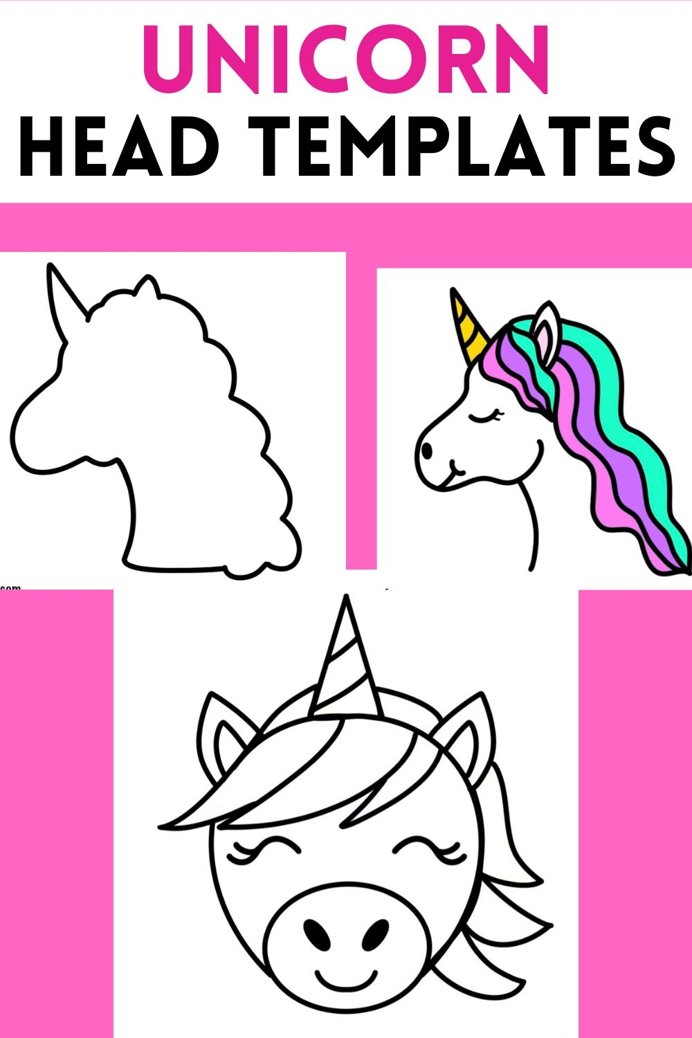 Free Printable Unicorn Head Template