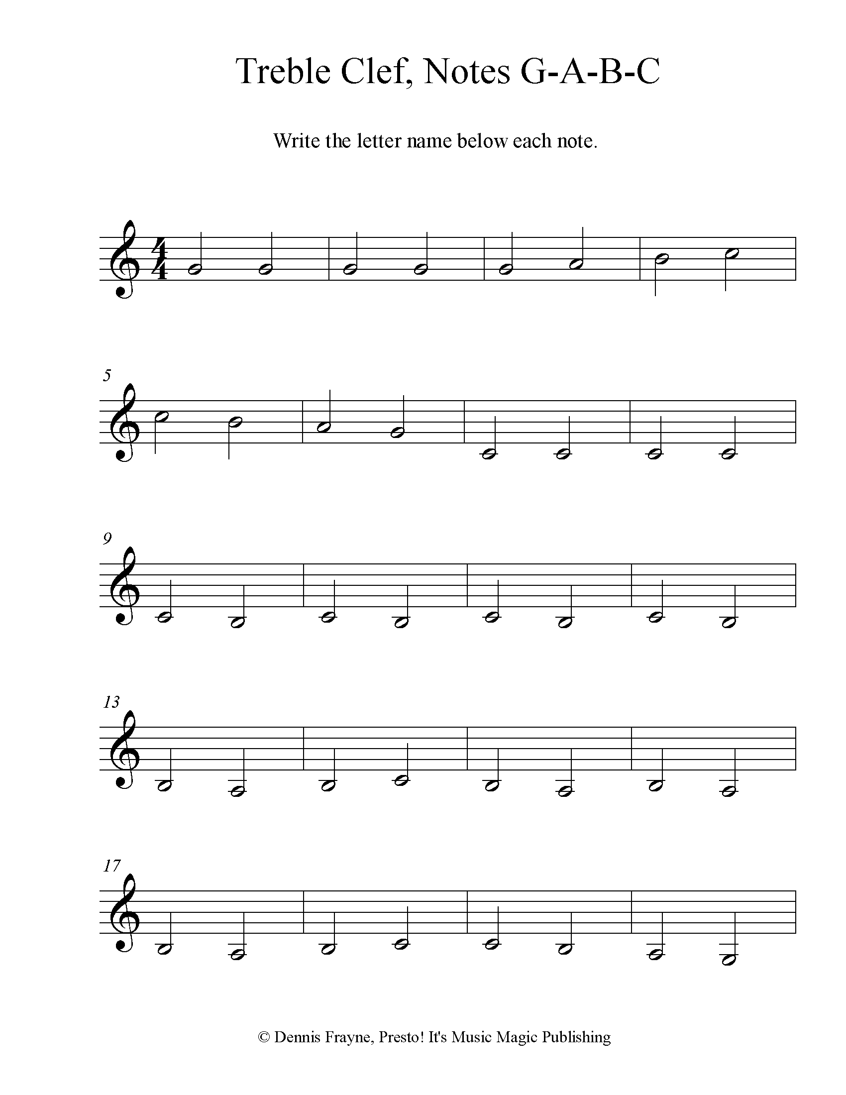 Free Printable Music Worksheets