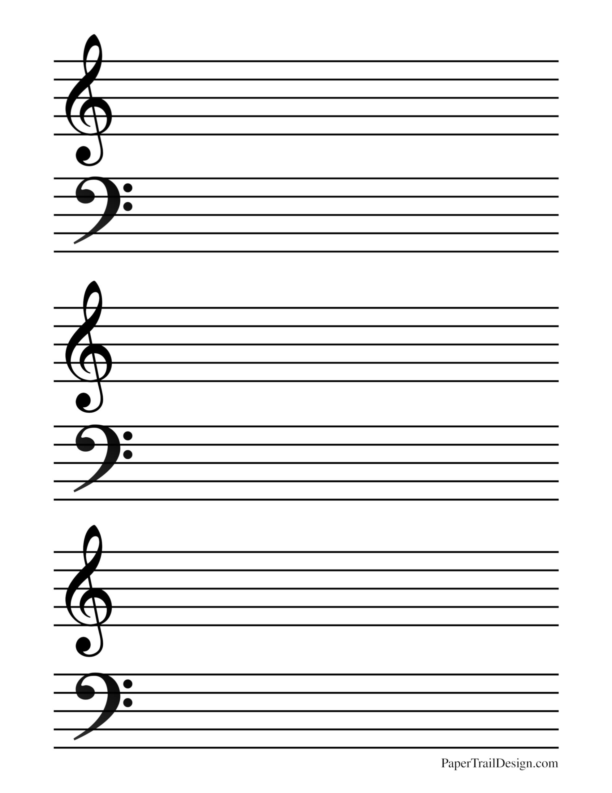 Free Printable Staff Music Paper