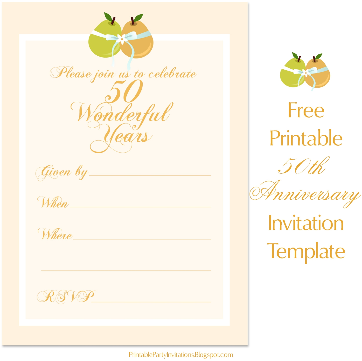 Free Anniversary Invitation Templates Printable
