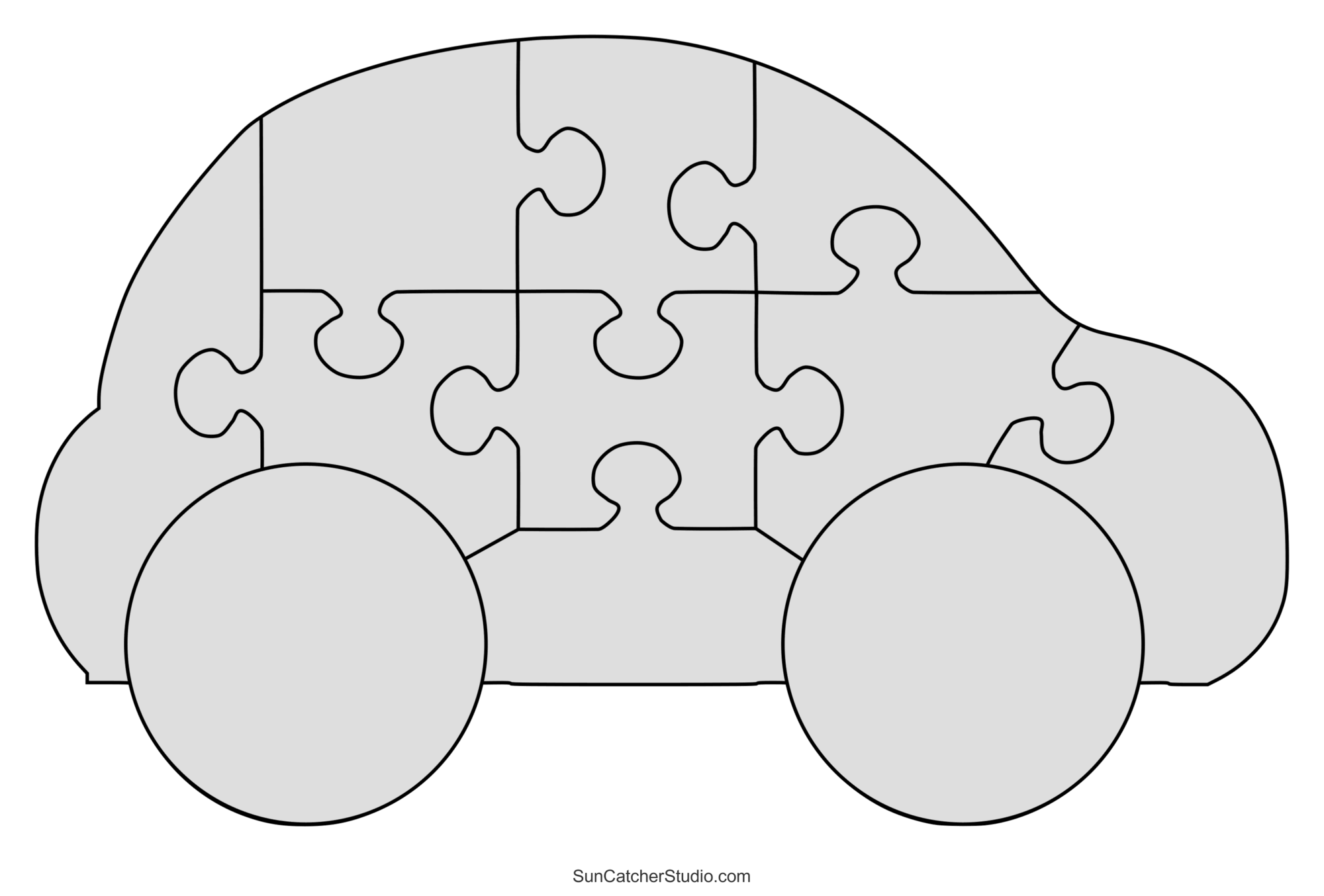 Free Printable Puzzle Piece Templates PDF 4 12 24 Piece Worksheets Library