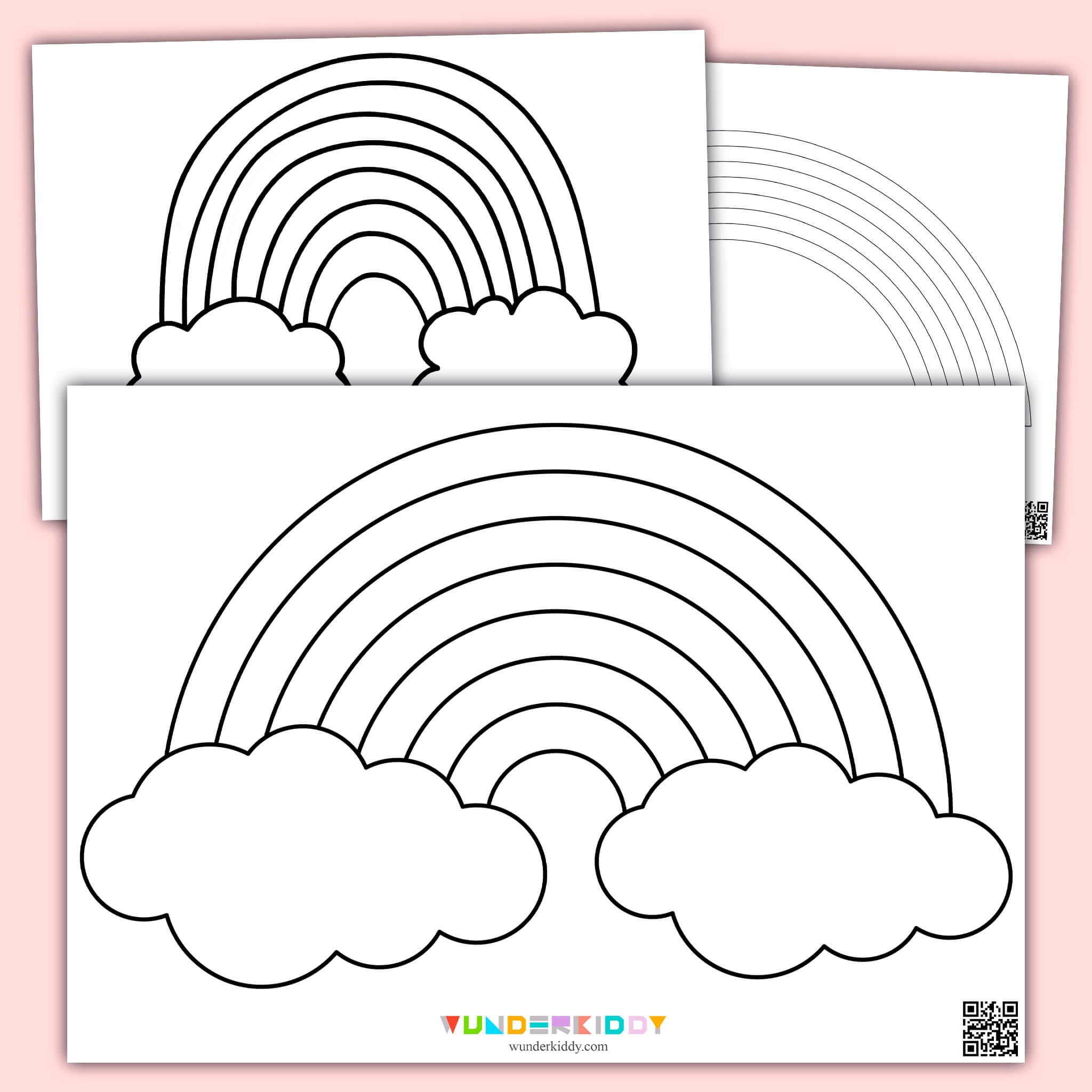 Rainbow Template Printable Free