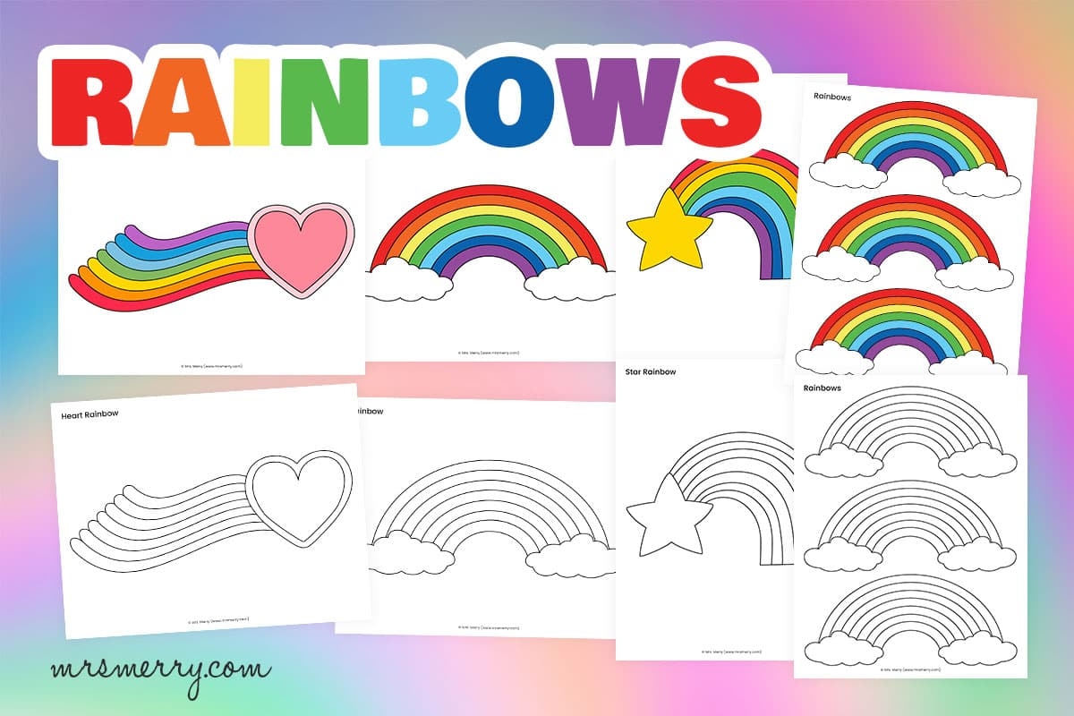 Rainbow Template Printable Free