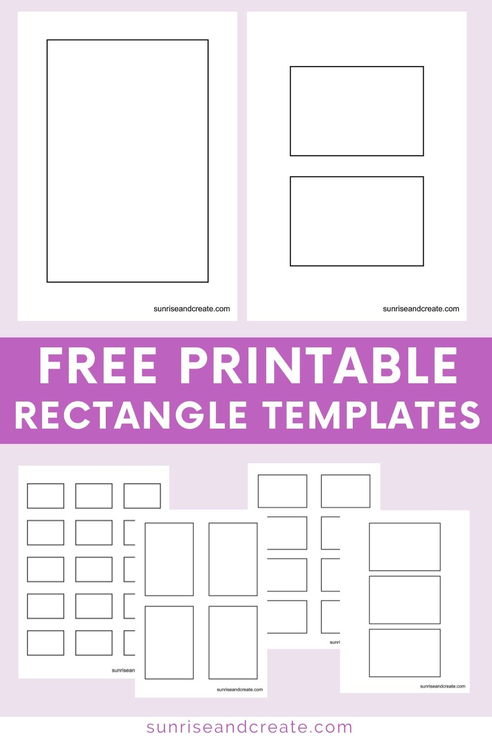 Free Printable Rectangle Templates Includes 9 Different Sizes 