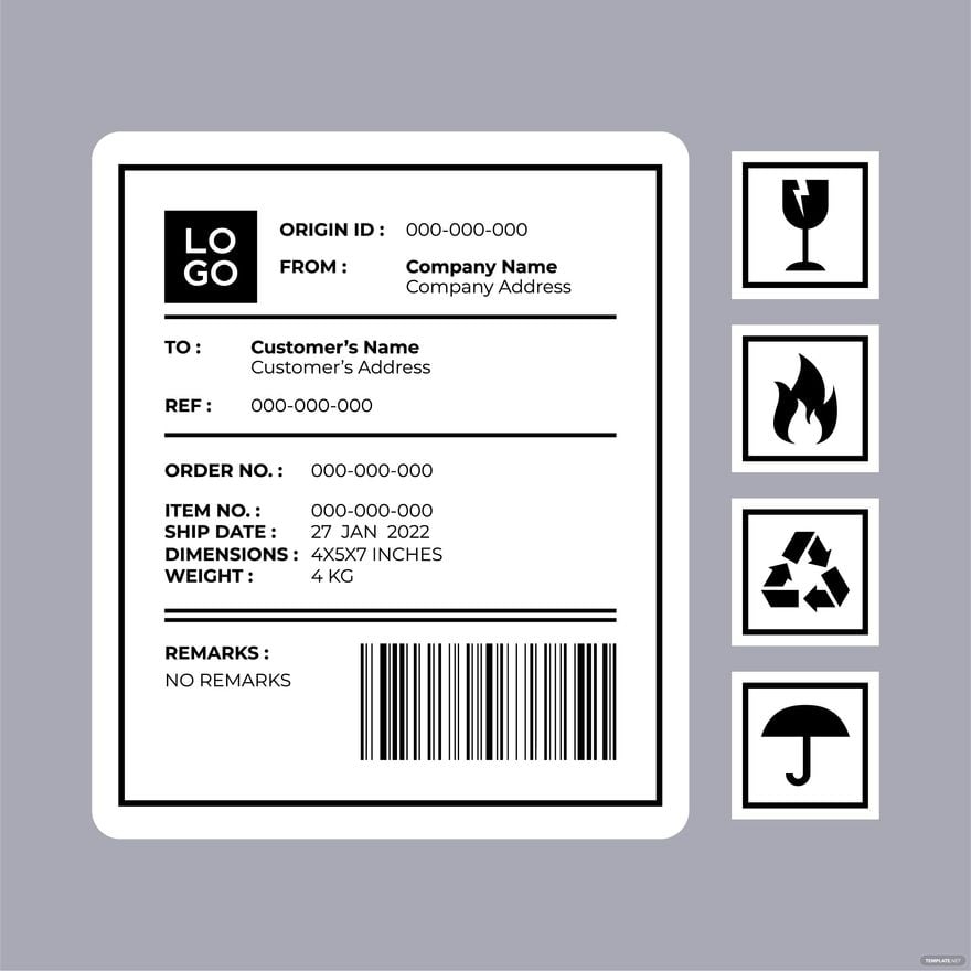 Free Printable Shipping Labels Template