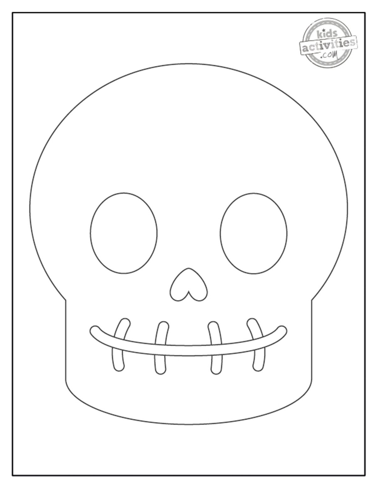Printable Blank Skull Template