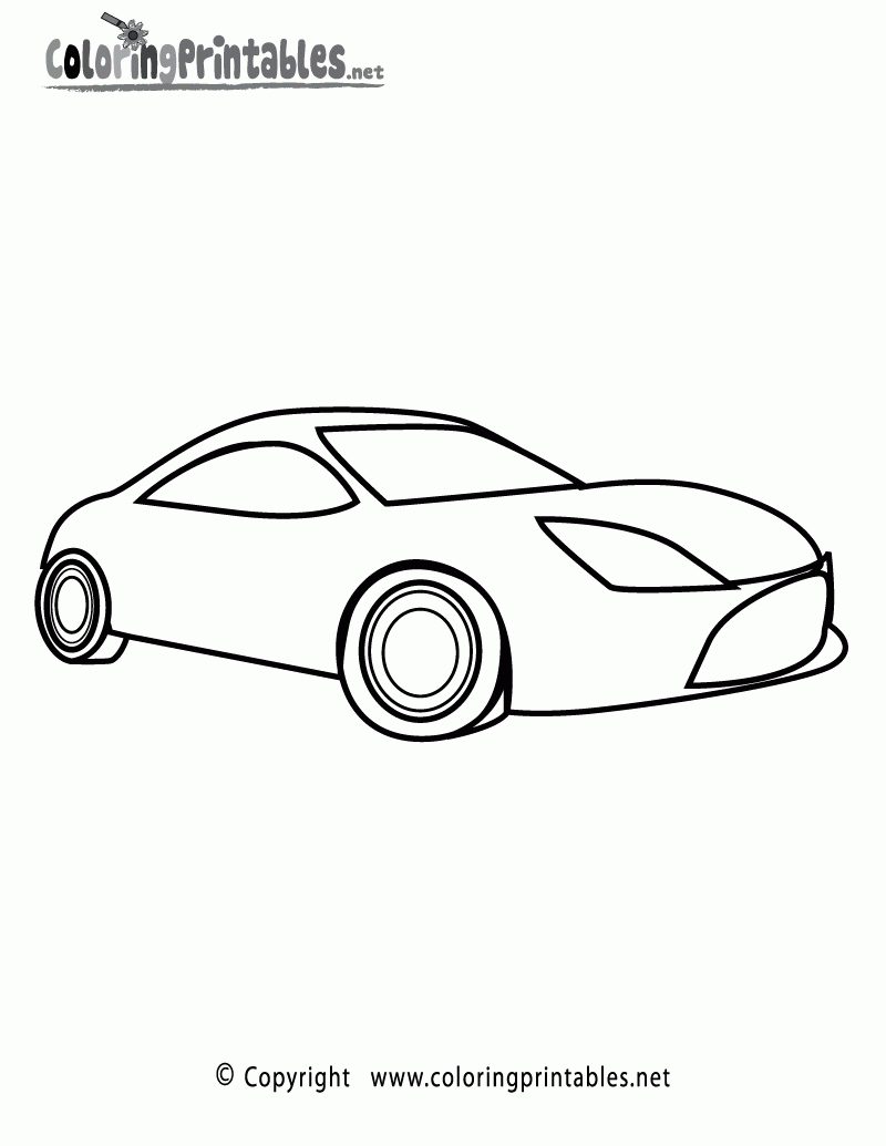 Free Printable Sports Car Coloring Page