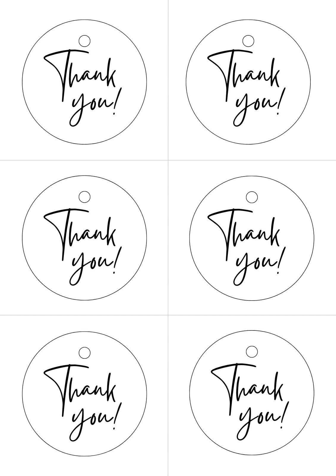 Free Printable Thank You Tags 300 Tags Printabulls Worksheets Library