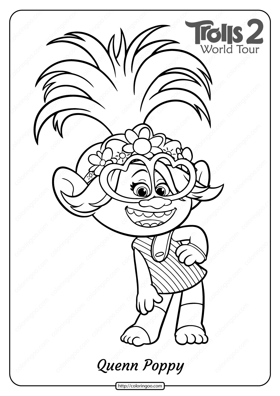 Trolls Free Printable Coloring Pages