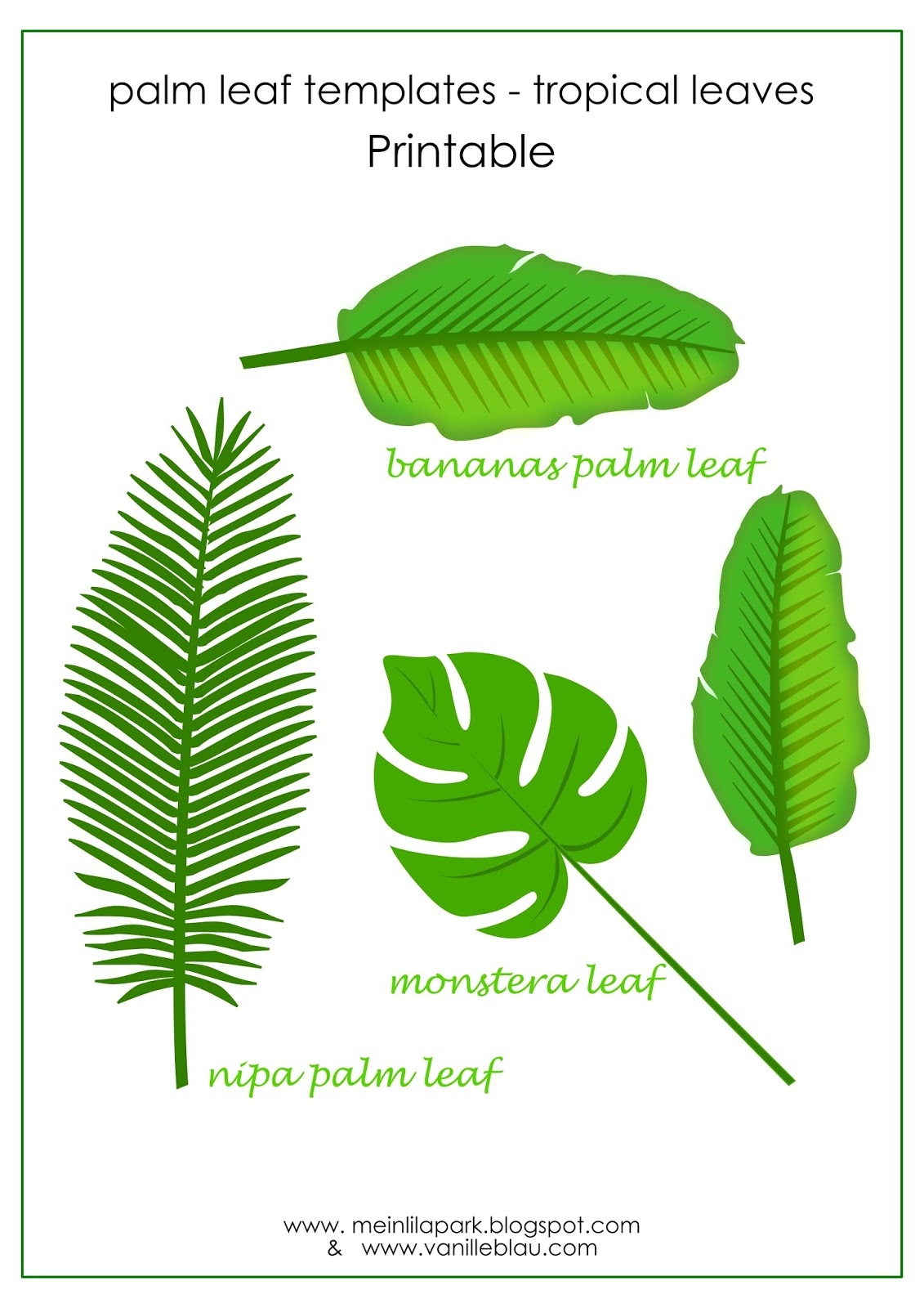 Free Printable Tropical Template