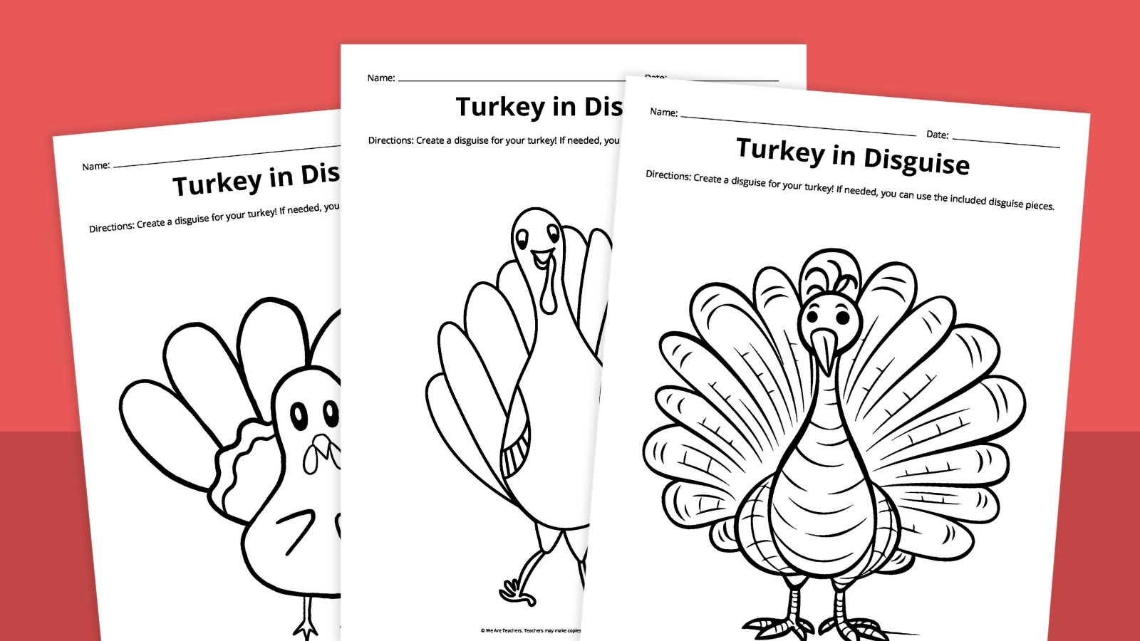 Free Printable Disguise Turkey Template Pdf
