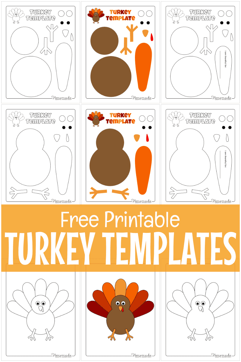 Free Printable Turkey Craft Template Pdf
