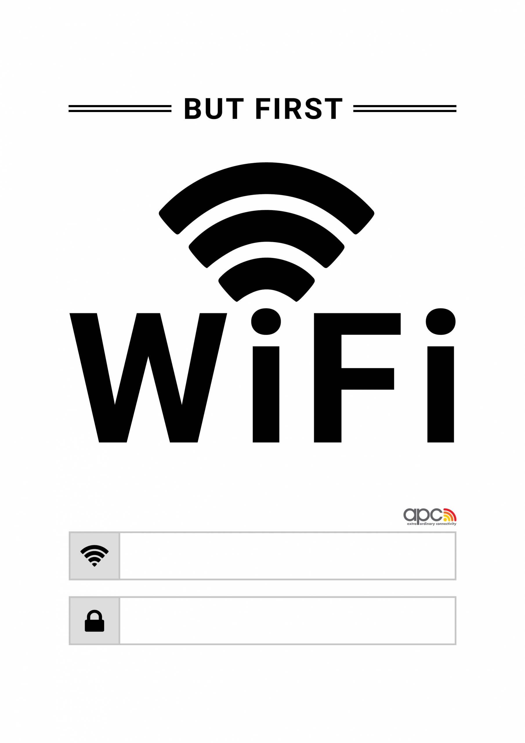 Free Printable Wifi Password Template