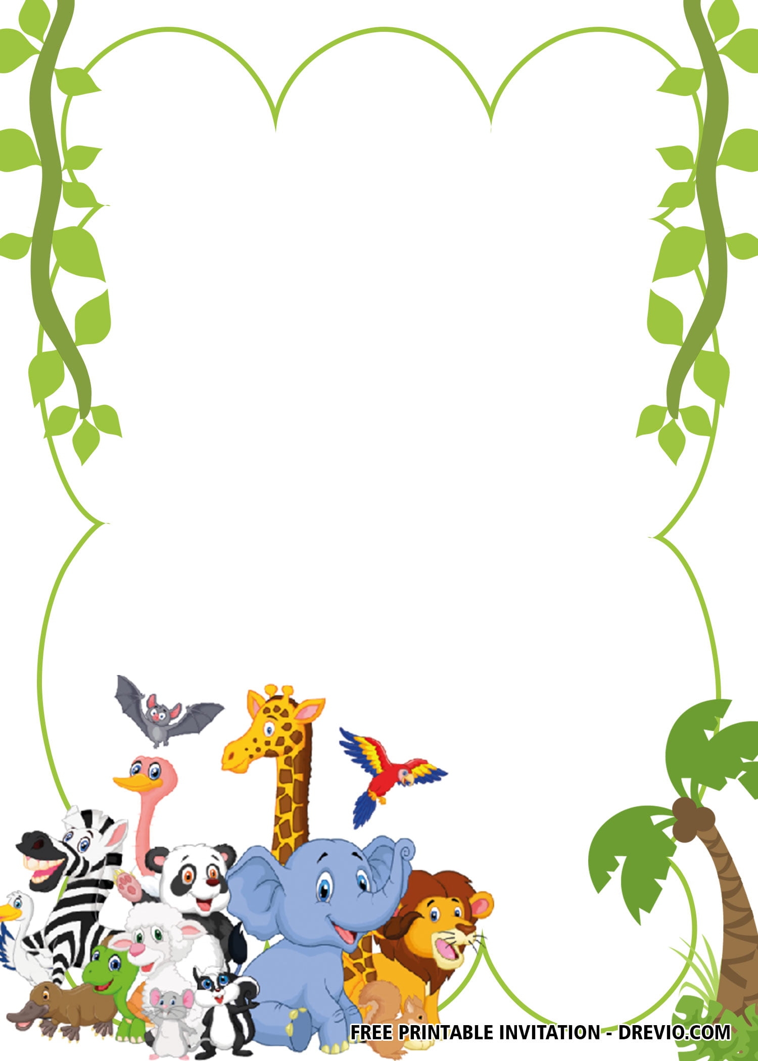 FREE Printable Wild Safari Invitation Templates