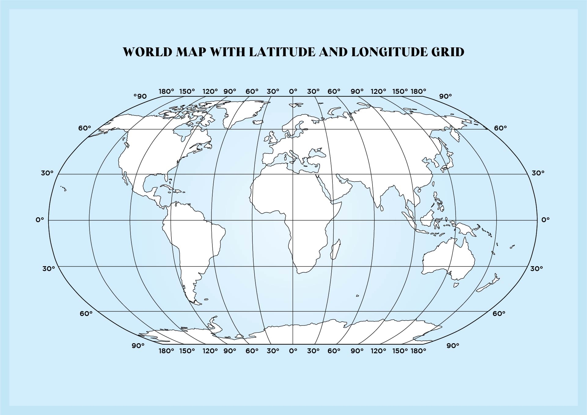 Printable World Map Latitude And Longitude