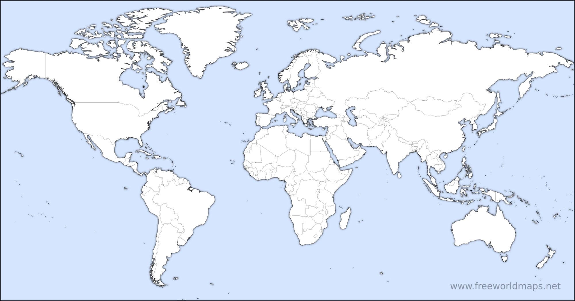 Free Printable World Map With Countries