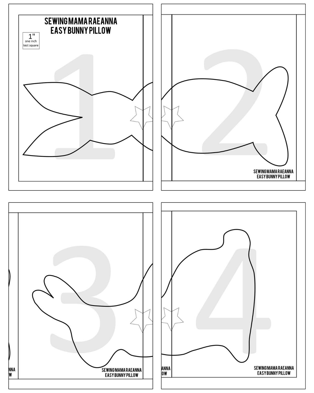 Free Stuffed Bunny Sewing Pattern 1 Hour Project