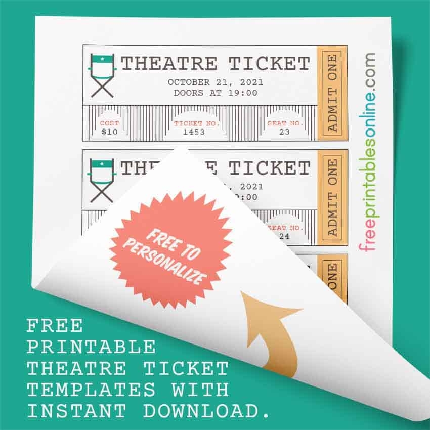 Free Printable Theatre Ticket Template