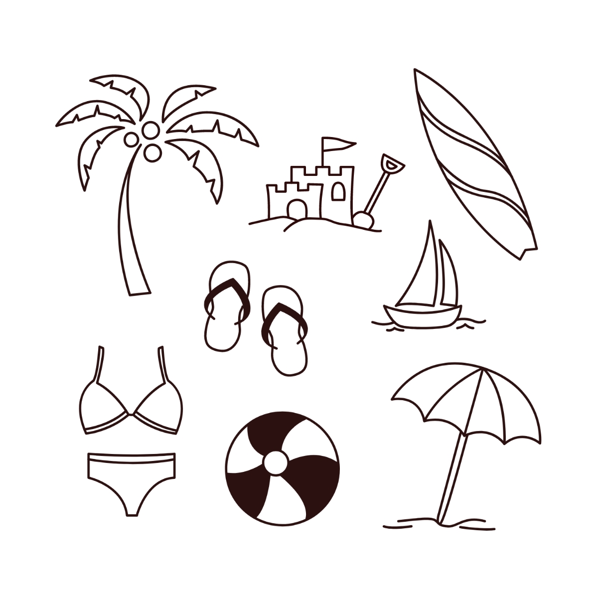 Free Tropical Beach Clipart Template To Edit Online