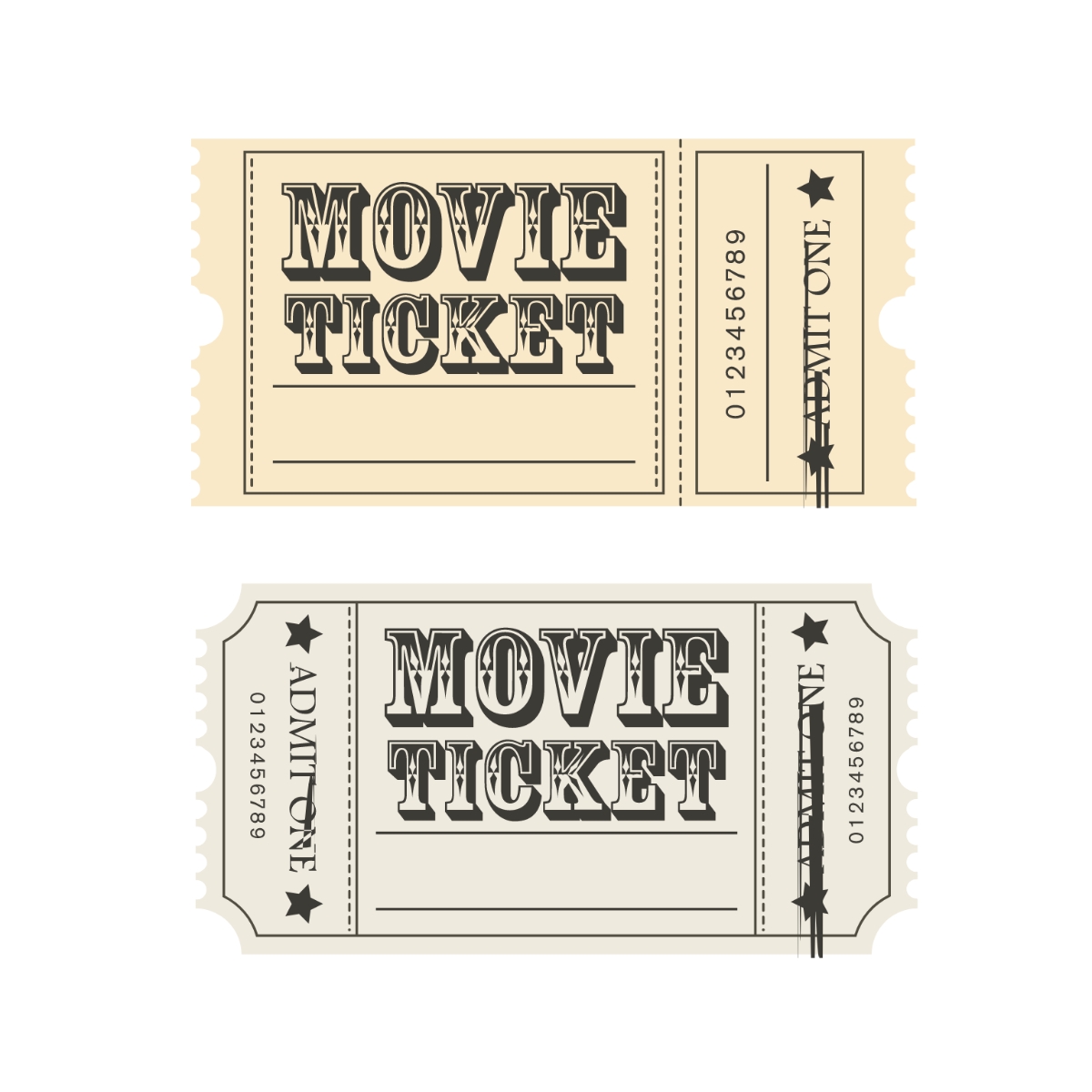 Free Printable Vintage Ticket Template