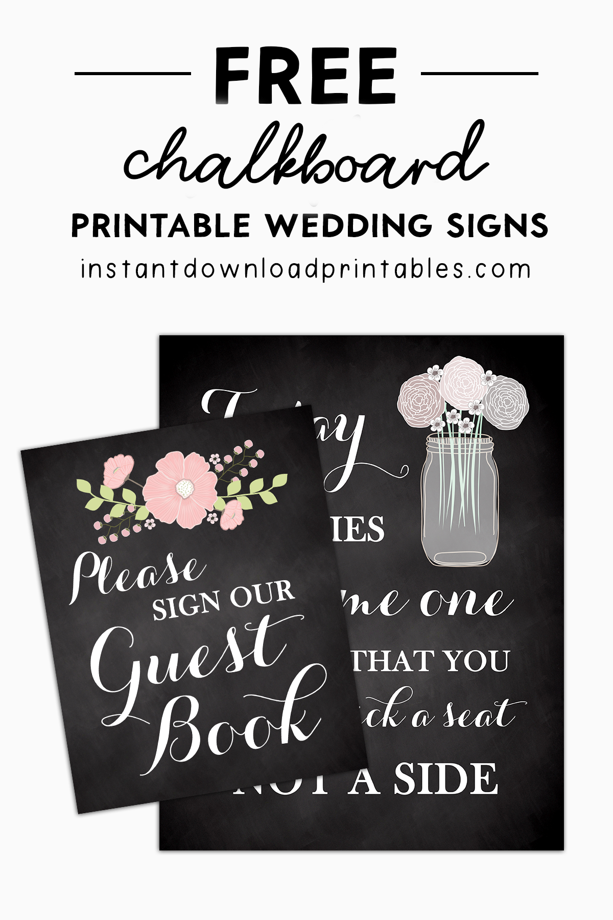 Free Printable Chalkboard Wedding Invitation Templates