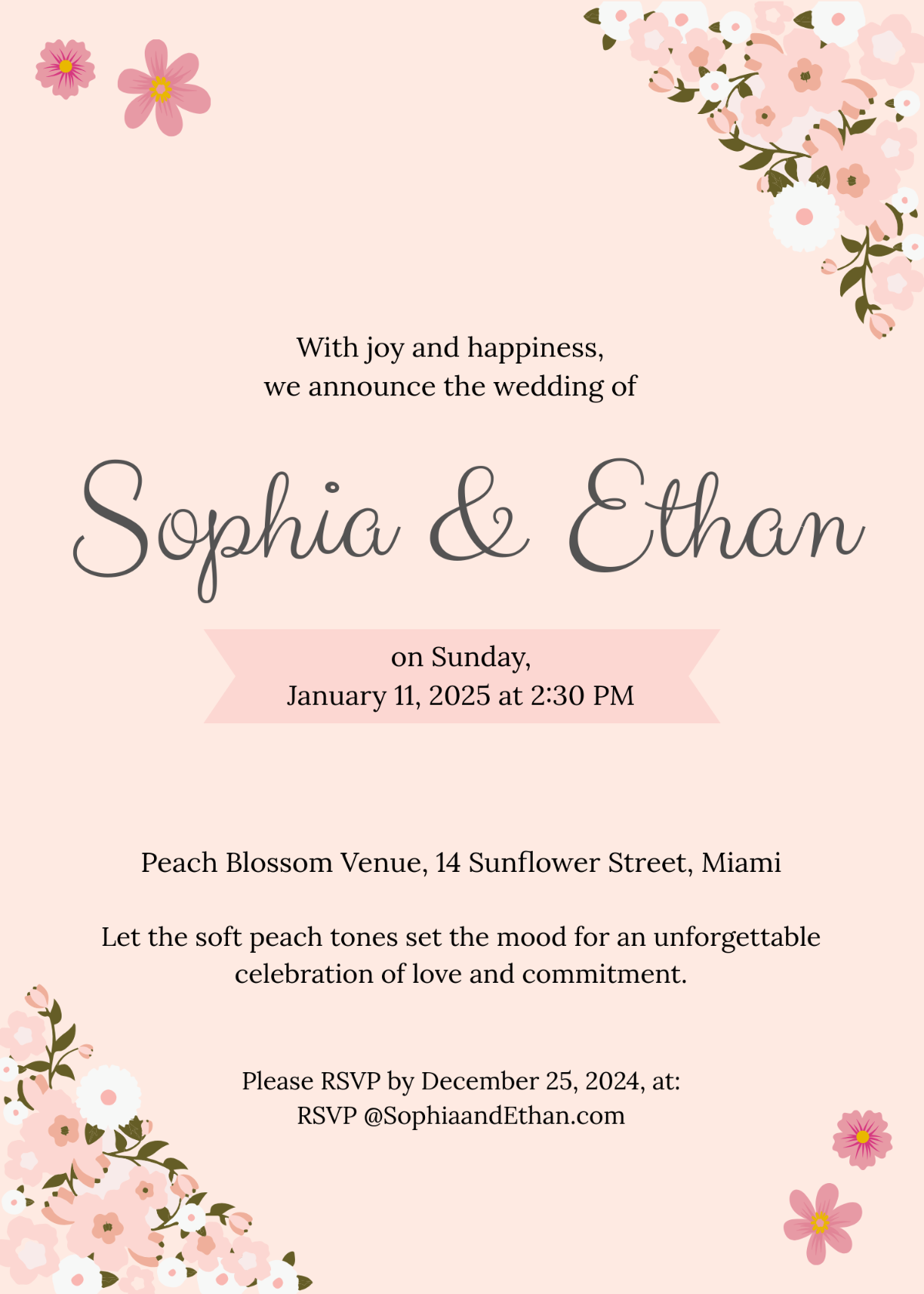 Free Printable Online Wedding Invitations Templates
