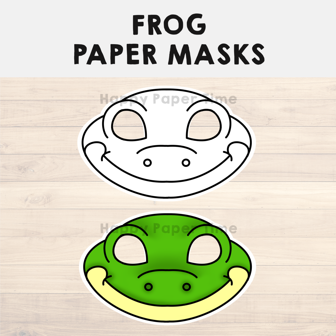 Frog Paper Masks Printable Pond Animal Coloring Craft Activity Costume Made By Teachers