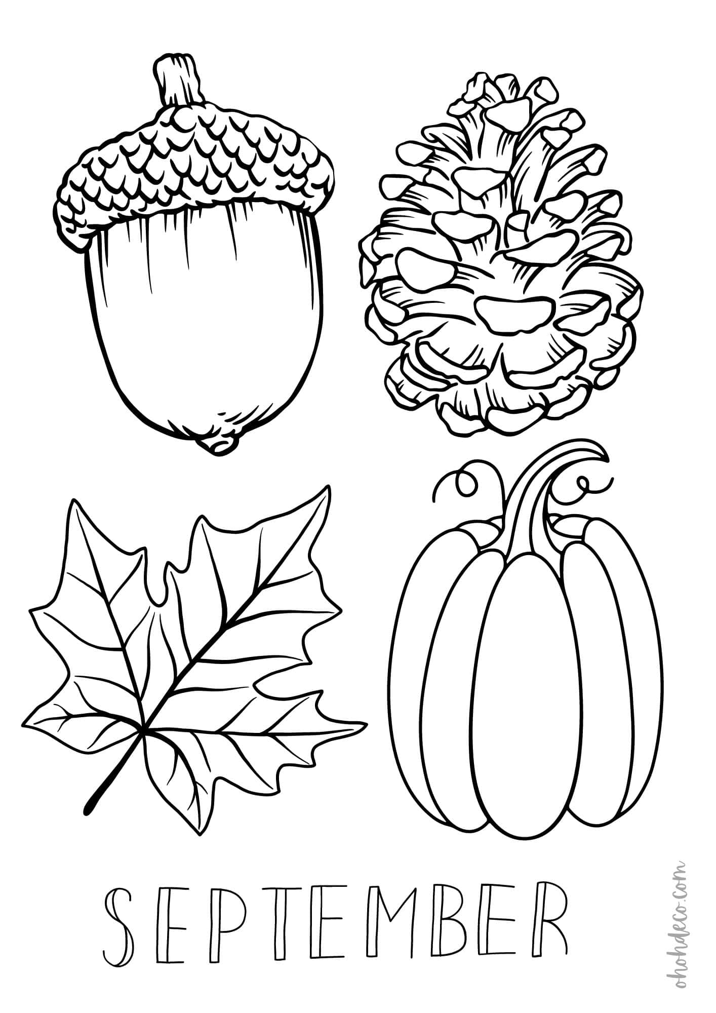 Fun And Festive Free Printable September Coloring Pages